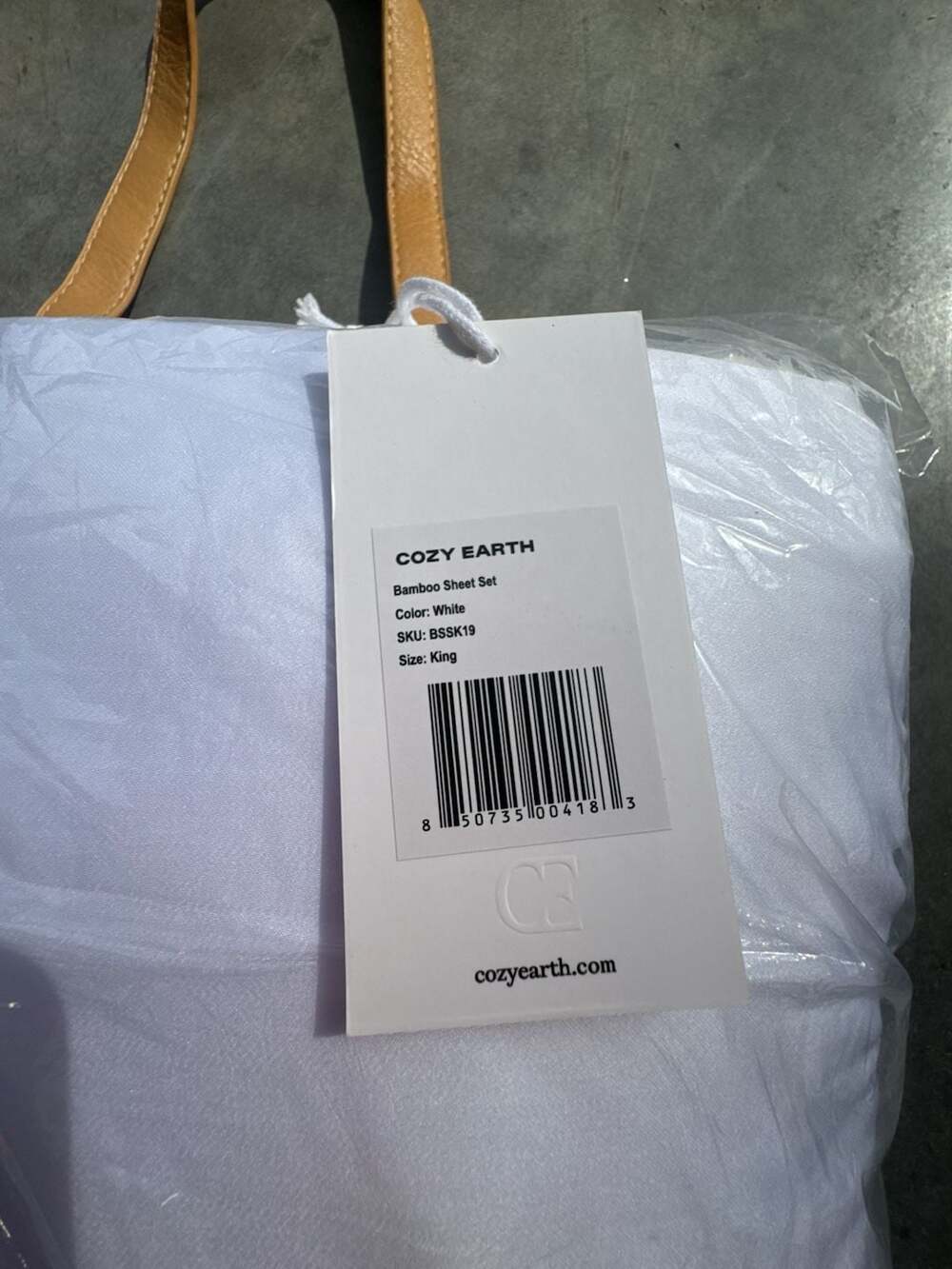 Cozy Earth Bamboo Sheet Set, King, White - Picture 3 of 3